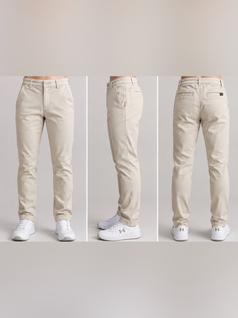 Under Armour Boys Khaki Golf Pants Youth Large (like new)